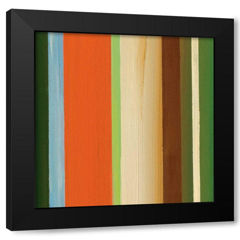 Hampton Stripe I Black Modern Wood Framed Art Print with Double Matting by Chandler, Fran