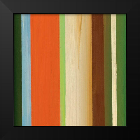 Hampton Stripe I Black Modern Wood Framed Art Print by Chandler, Fran
