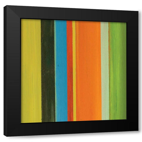 Hampton Stripe III Black Modern Wood Framed Art Print with Double Matting by Chandler, Fran