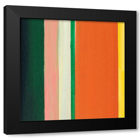 Hampton Stripe IV Black Modern Wood Framed Art Print with Double Matting by Chandler, Fran