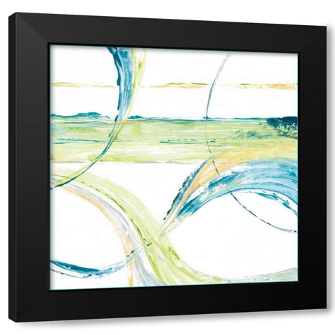 Carousel II Black Modern Wood Framed Art Print by King, Michael