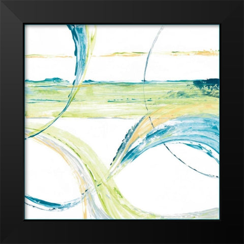Carousel II Black Modern Wood Framed Art Print by King, Michael