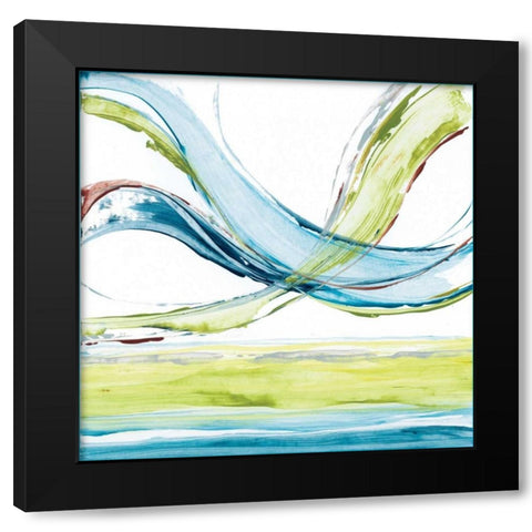 Carousel III Black Modern Wood Framed Art Print with Double Matting by King, Michael