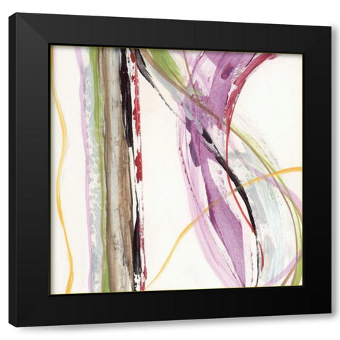 Honeysuckle Rose I Black Modern Wood Framed Art Print by King, Michael