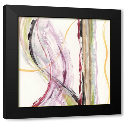 Honeysuckle Rose II Black Modern Wood Framed Art Print by King, Michael