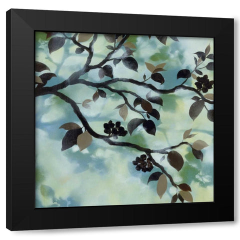 Moonlight Patterns Black Modern Wood Framed Art Print with Double Matting by Paschal, Irene