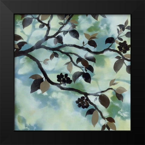 Moonlight Patterns Black Modern Wood Framed Art Print by Paschal, Irene