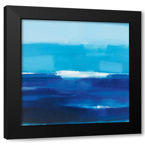 Cerulean Seas Black Modern Wood Framed Art Print by Roth, Jack
