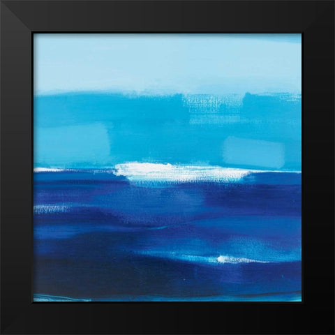 Cerulean Seas Black Modern Wood Framed Art Print by Roth, Jack
