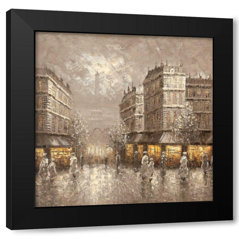 City of Light Black Modern Wood Framed Art Print by Letellier, Gerard