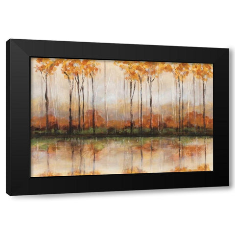 Treeline Black Modern Wood Framed Art Print by King, Michael
