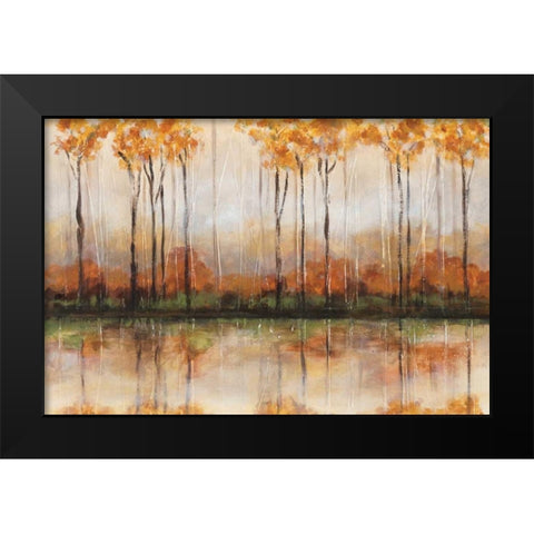 Treeline Black Modern Wood Framed Art Print by King, Michael