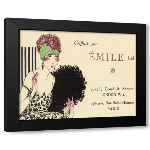 Paris Style I Black Modern Wood Framed Art Print with Double Matting by Grenier, Henri