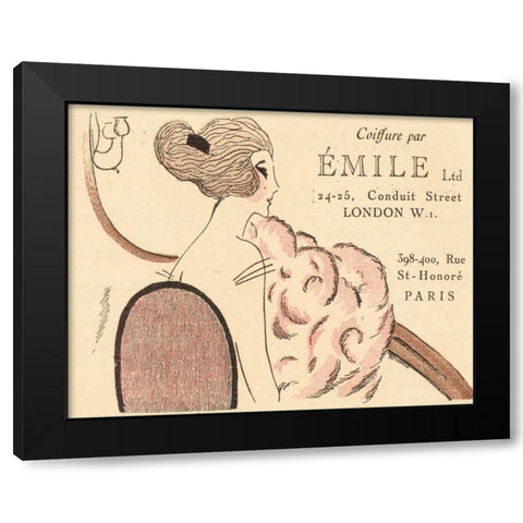 Paris Style II Black Modern Wood Framed Art Print with Double Matting by Grenier, Henri