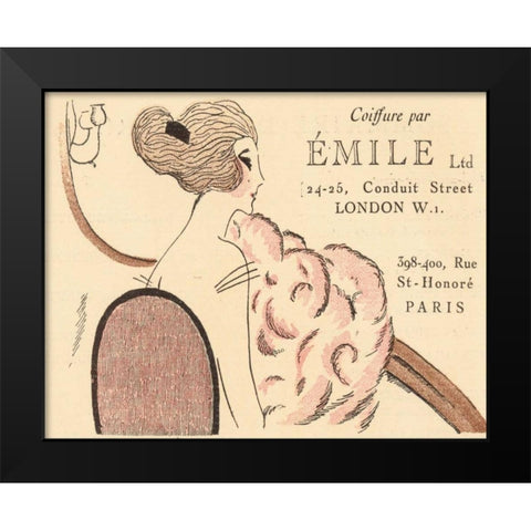 Paris Style II Black Modern Wood Framed Art Print by Grenier, Henri