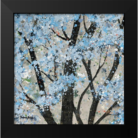 Winter Theme Black Modern Wood Framed Art Print by Alves, Helena