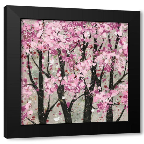 Spring Theme Black Modern Wood Framed Art Print with Double Matting by Alves, Helena