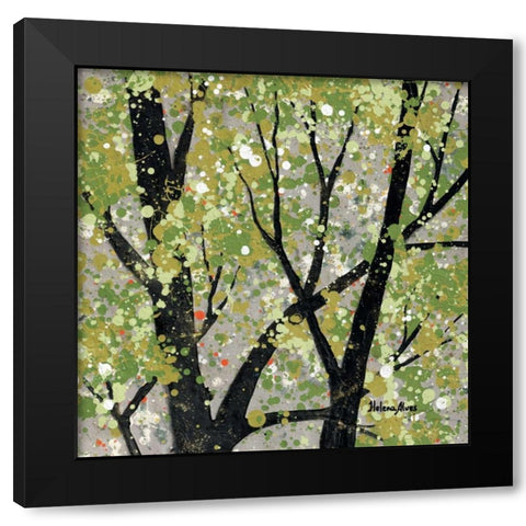 Summer Theme Black Modern Wood Framed Art Print by Alves, Helena