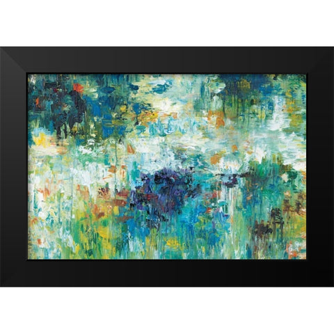 Falling Waters Black Modern Wood Framed Art Print by Roth, Jack