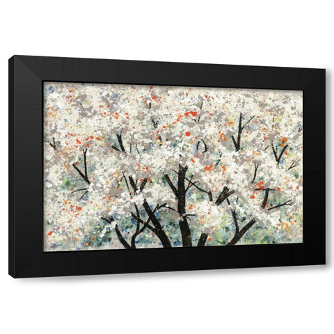 Pear Blossoms in Spring Black Modern Wood Framed Art Print with Double Matting by Alves, Helena