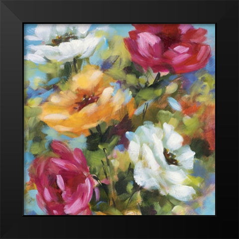 Lilys Garden II Black Modern Wood Framed Art Print by King, Michael