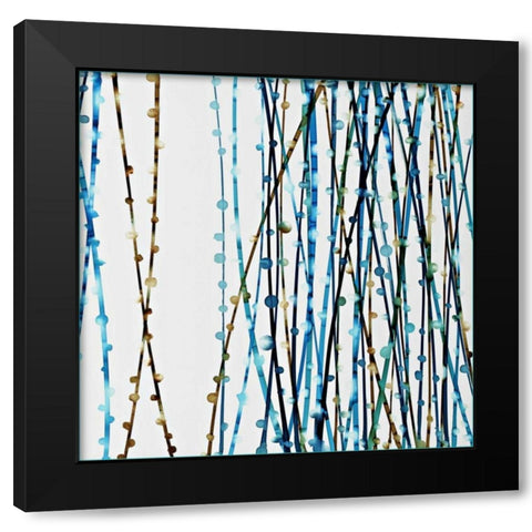 Aqua Sensations I Black Modern Wood Framed Art Print by Roth, Jack