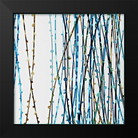 Aqua Sensations I Black Modern Wood Framed Art Print by Roth, Jack