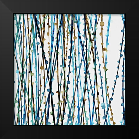 Aqua Sensations II Black Modern Wood Framed Art Print by Roth, Jack