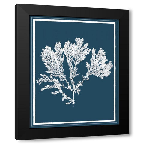 Indigo Seas I Black Modern Wood Framed Art Print by Lawrence, David