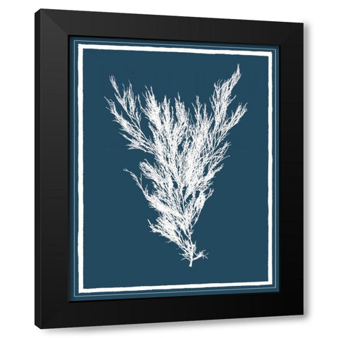 Indigo Seas II Black Modern Wood Framed Art Print by Lawrence, David