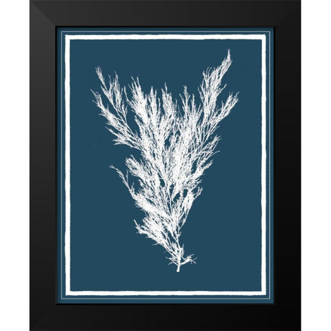 Indigo Seas II Black Modern Wood Framed Art Print by Lawrence, David