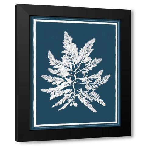 Indigo Seas III Black Modern Wood Framed Art Print with Double Matting by Lawrence, David