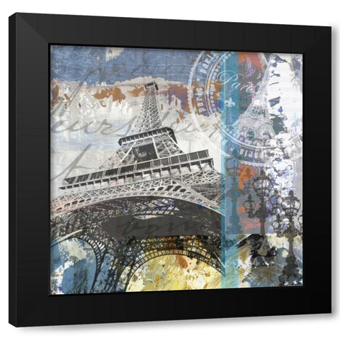 ParisÂ  EiffelÂ Â   Black Modern Wood Framed Art Print with Double Matting by Chilton, Sarah