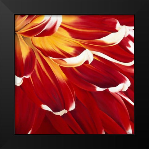 Colourful Floral I Black Modern Wood Framed Art Print by Poelstra-Holzhaus, Yvonne