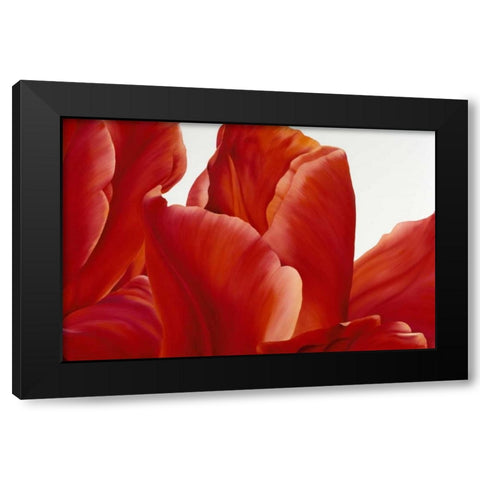 Party Tulip I Black Modern Wood Framed Art Print with Double Matting by Poelstra-Holzhaus, Yvonne