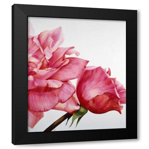 Pink Twin II Black Modern Wood Framed Art Print by Poelstra-Holzhaus, Yvonne