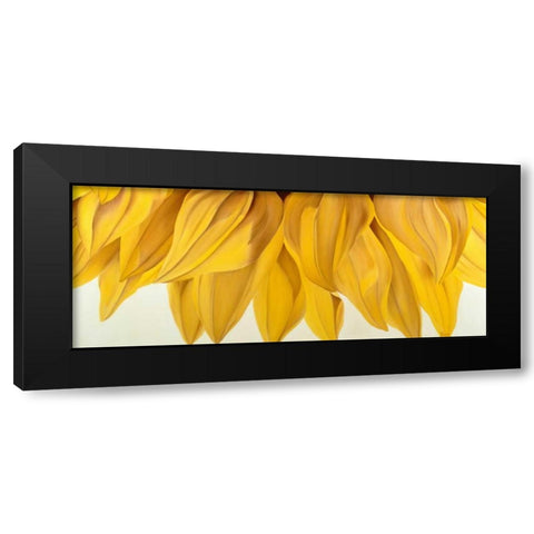 Sunny Yellow Black Modern Wood Framed Art Print with Double Matting by Poelstra-Holzhaus, Yvonne
