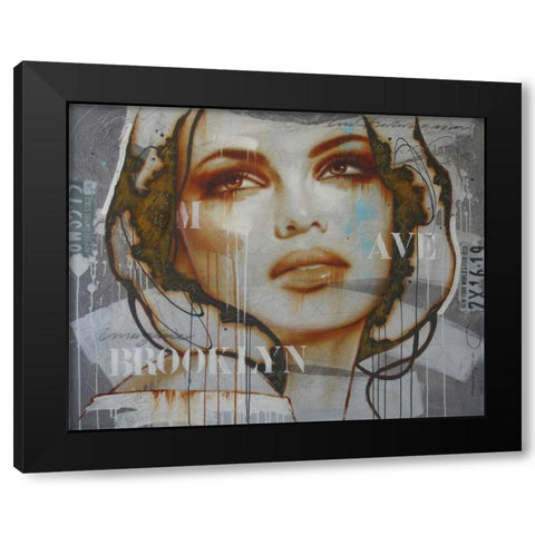 Imagine  Black Modern Wood Framed Art Print by Jochem, Hans