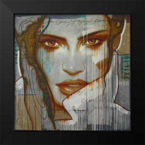 Stormy day in Midtown Black Modern Wood Framed Art Print by Jochem, Hans