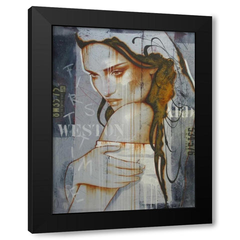 First time in Weston park Black Modern Wood Framed Art Print by Jochem, Hans