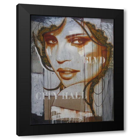 Crossing city Hall Black Modern Wood Framed Art Print with Double Matting by Jochem, Hans