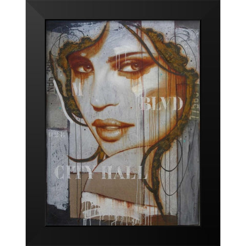 Crossing city Hall Black Modern Wood Framed Art Print by Jochem, Hans