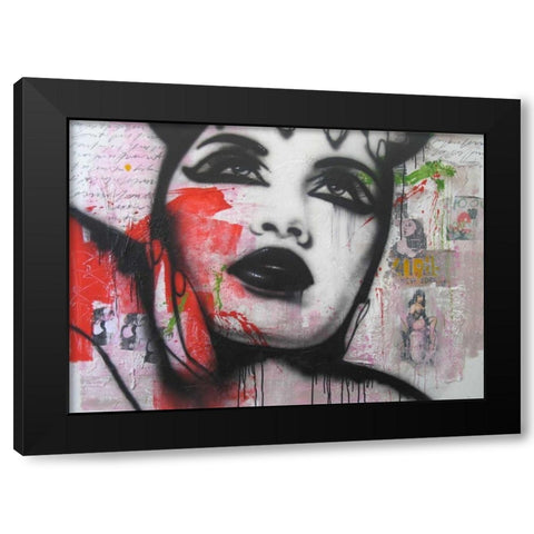 Erase Black Modern Wood Framed Art Print with Double Matting by Jochem, Hans