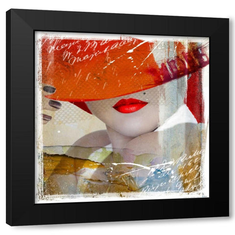 Glamorous V Black Modern Wood Framed Art Print by Bakker, Jochem