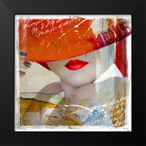 Glamorous V Black Modern Wood Framed Art Print by Bakker, Jochem