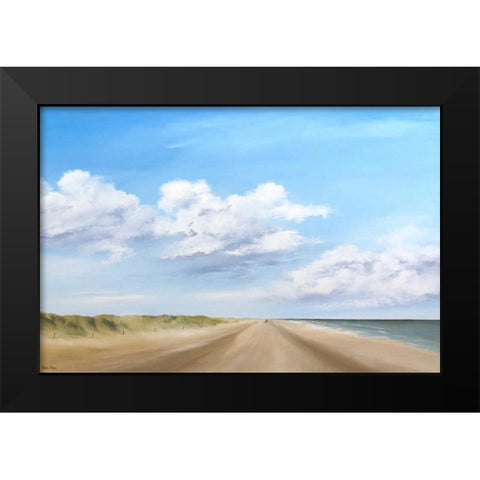 Walking IV Black Modern Wood Framed Art Print by Paus, Hans