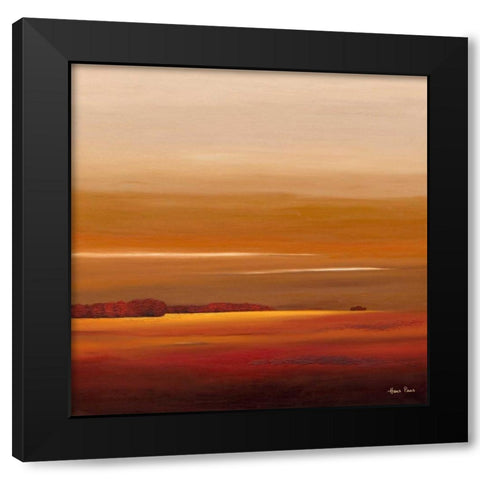 Sundown IV Black Modern Wood Framed Art Print by Paus, Hans