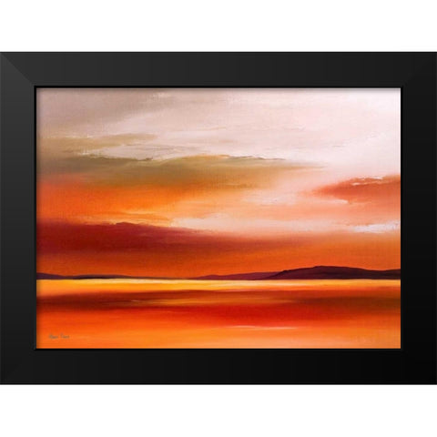 Evening Sky IV Black Modern Wood Framed Art Print by Paus, Hans