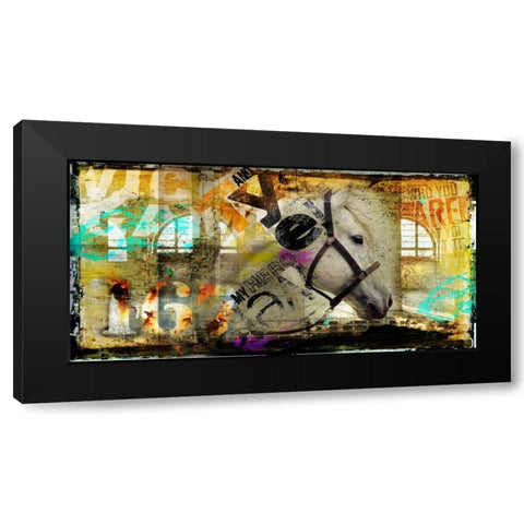 My Friend Black Modern Wood Framed Art Print with Double Matting by Baker, Micha