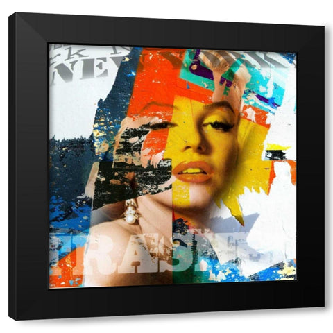 Marilyn II Black Modern Wood Framed Art Print by Baker, Micha